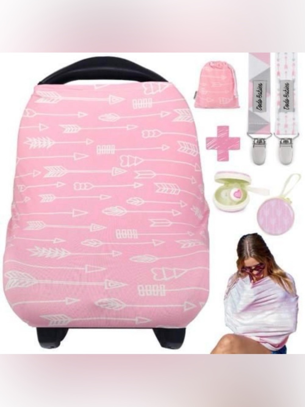 Dodo Babies Nursing Cover Set Breastfeeding and Car Seat Cover